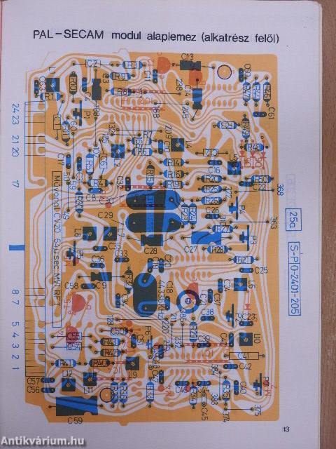 Pal-Secam dekóder modul szervizkönyv