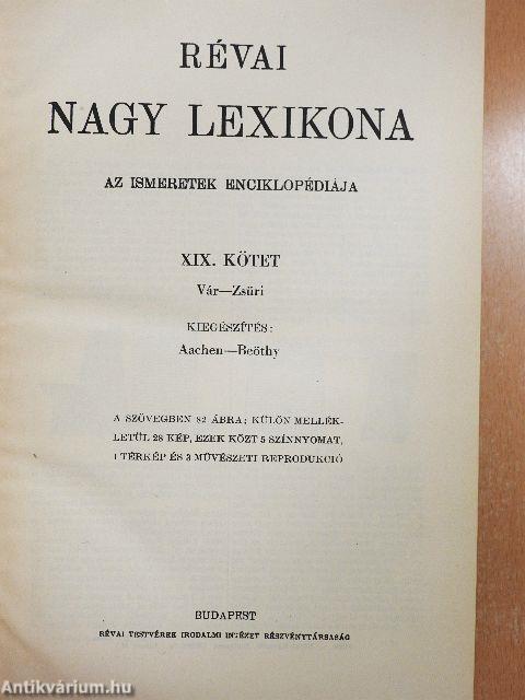 Révai Nagy Lexikona 19. (töredék)