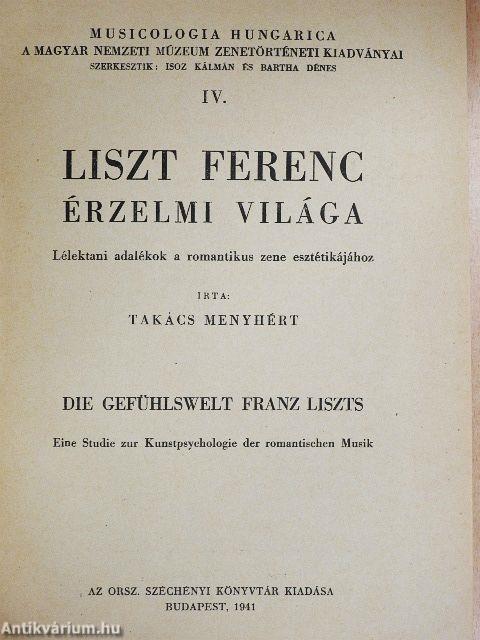 Liszt Ferenc érzelmi világa