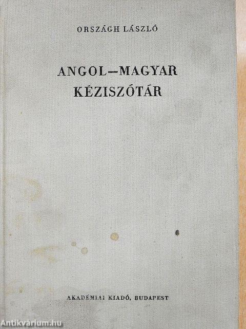 Angol-magyar kéziszótár