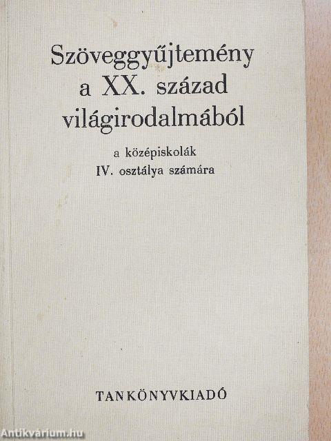 Szöveggyűjtemény a XX. század világirodalmából