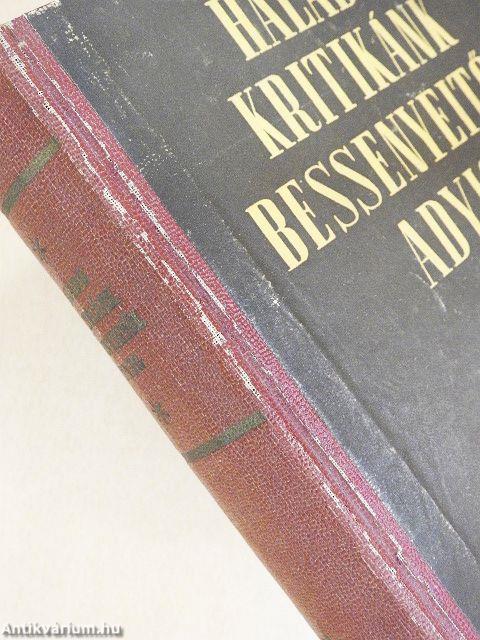 Haladó kritikánk Bessenyeitől Adyig
