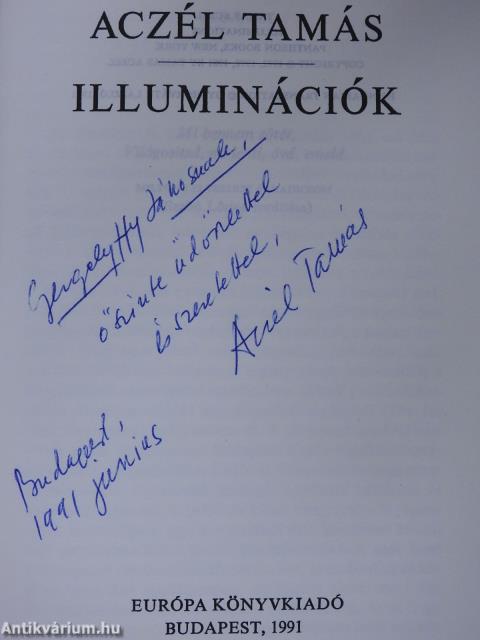 Illuminációk (dedikált példány)