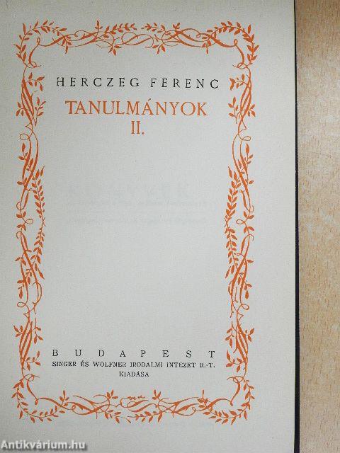 Tanulmányok II. (töredék)