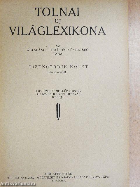 Tolnai uj világlexikona XV. (töredék)