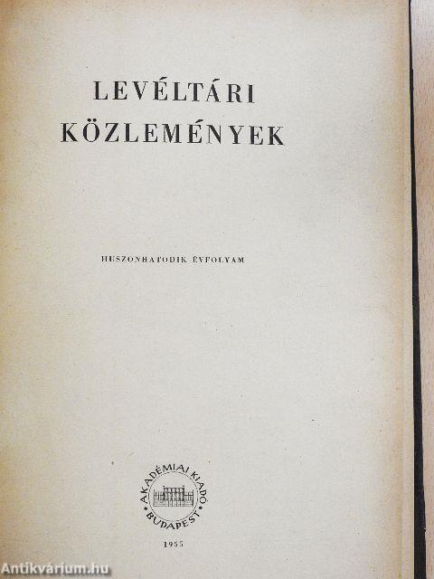 Levéltári közlemények 1955.