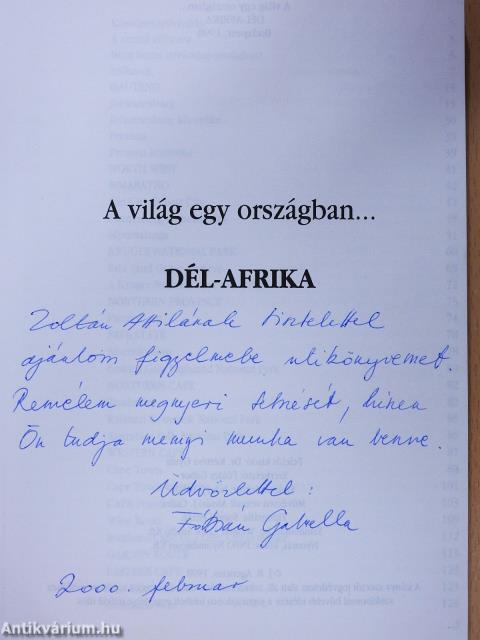 Dél-Afrika (dedikált példány)