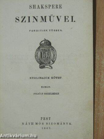 Shakspere szinművei VIII.