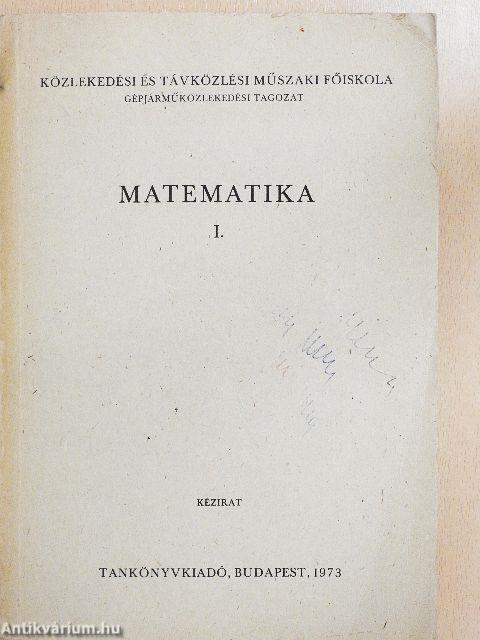 Matematika I.