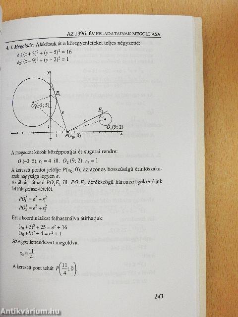 Érettségi-felvételi feladatok - Matematika '91-'98