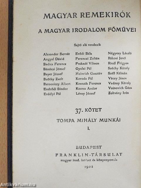 Tompa Mihály munkái I.