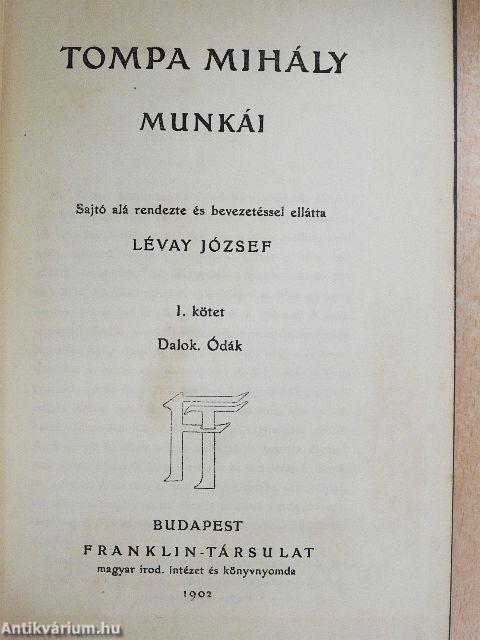 Tompa Mihály munkái I.