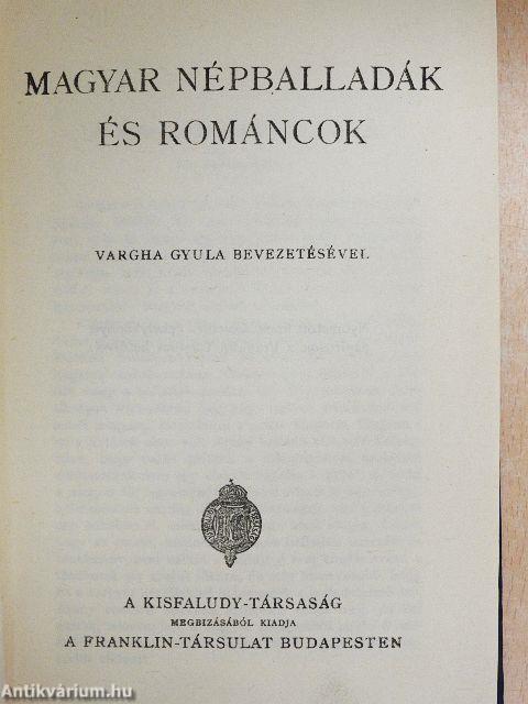 Magyar népballadák és románcok