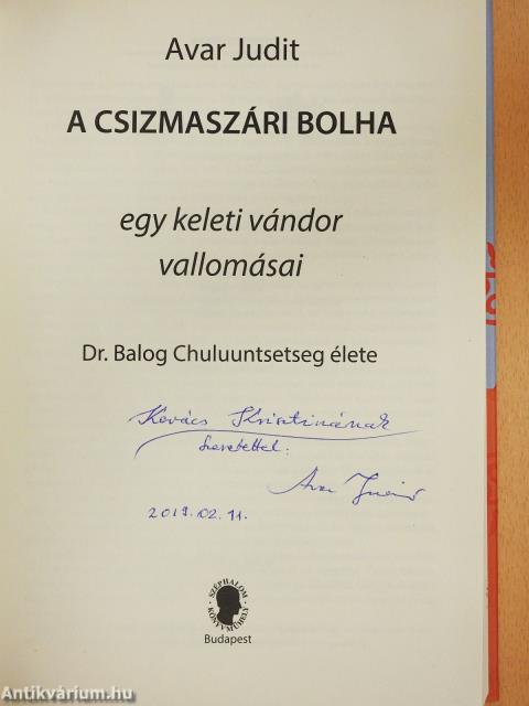 A csizmaszári bolha (dedikált példány)