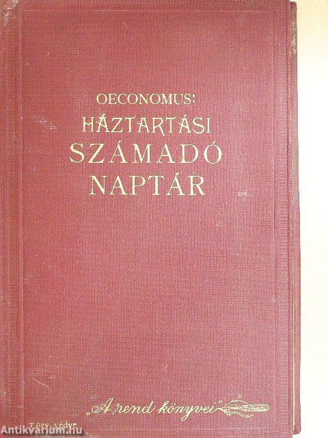 Háztartási számadó naptár az 1941. évre