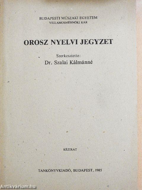 Orosz nyelvi jegyzet