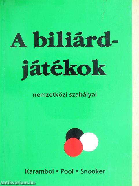 A biliárdjátékok nemzetközi szabályai