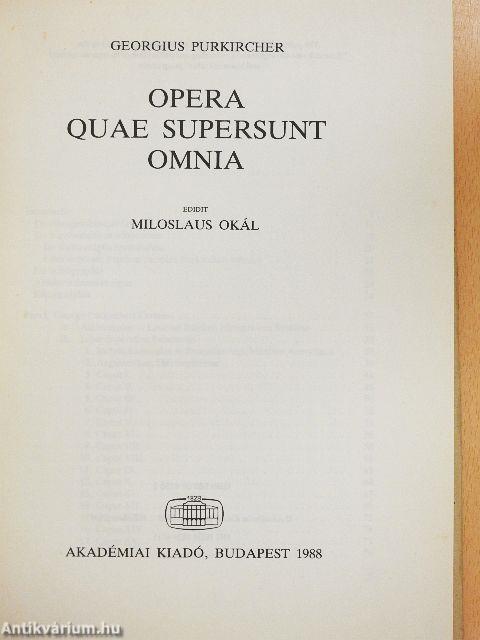 Opera quae Supersunt Omnia