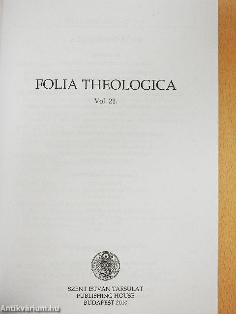 Folia Theologica 21.