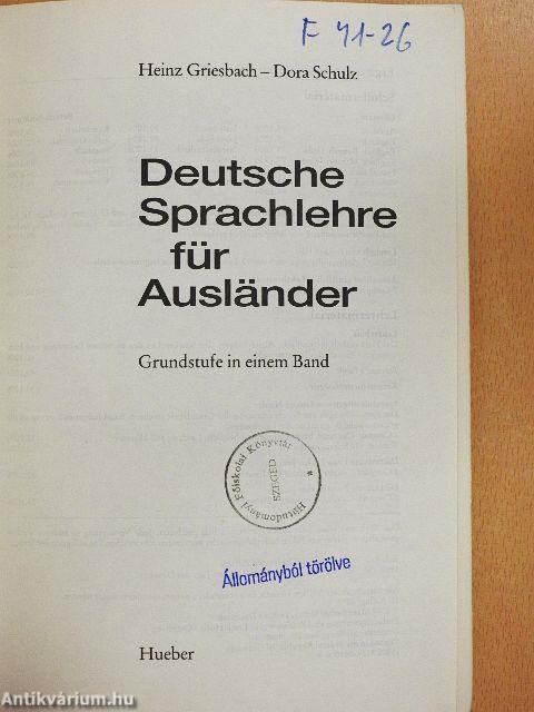 Deutsche Sprachlehre für Ausländer - Grundstufe