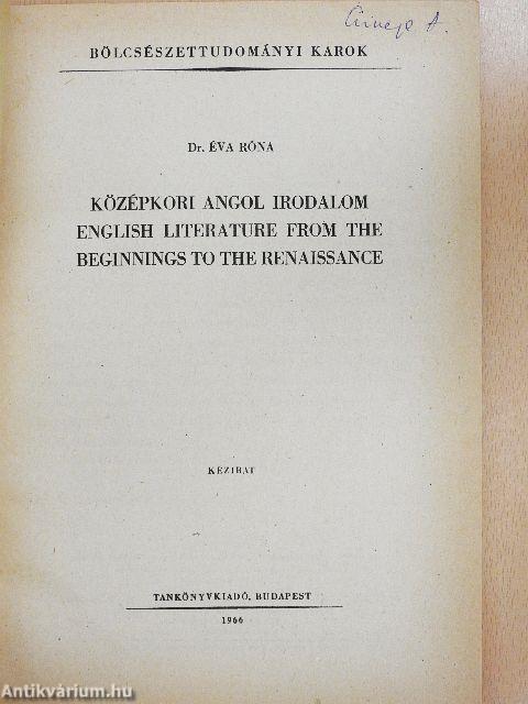 Középkori angol irodalom
