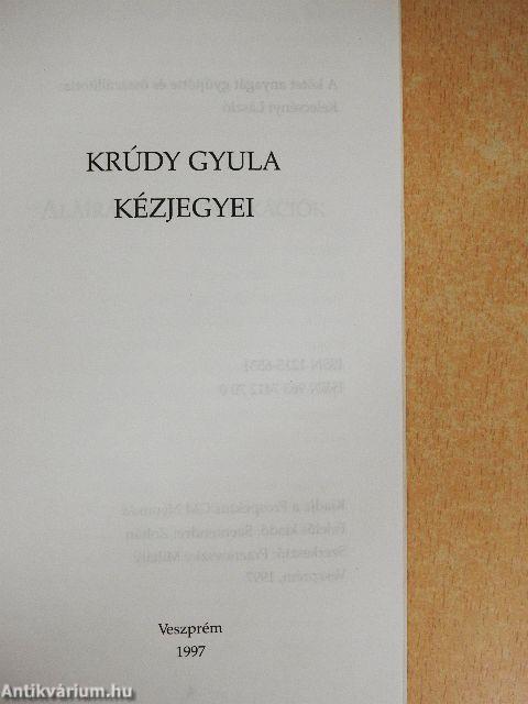 Krúdy Gyula kézjegyei