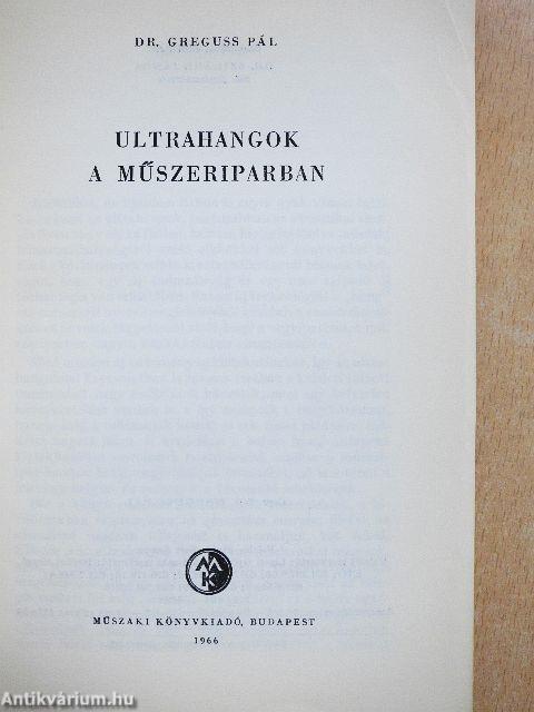 Ultrahangok a műszeriparban