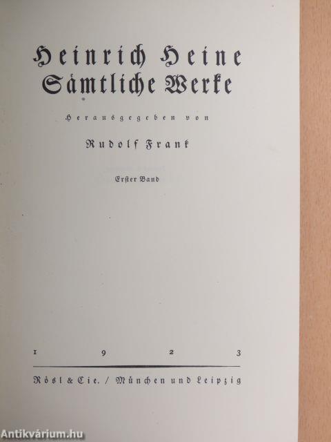 Heinrich Heine Sämtliche Werke 1-10. (gótbetűs)