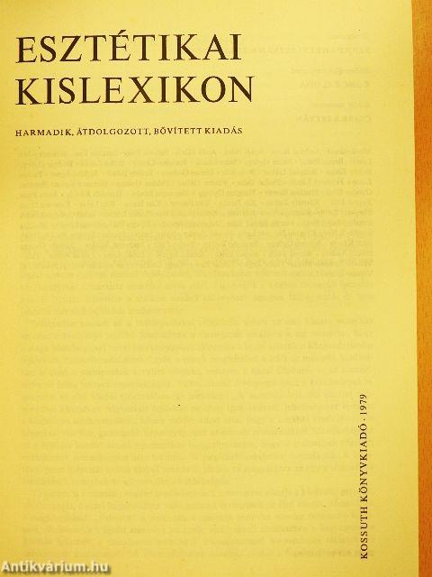 Esztétikai kislexikon