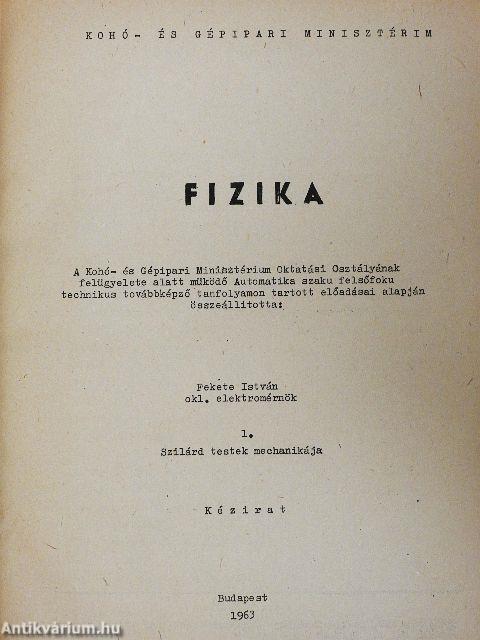 Fizika I. 