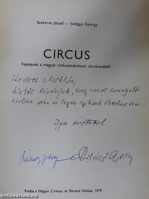 Circus (kétszeresen dedikált példány)