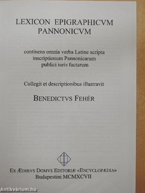 Lexicon Epigraphicum Pannonicum