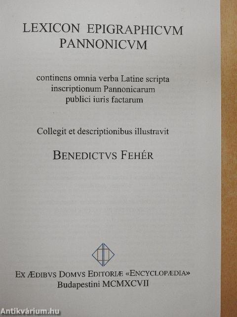 Lexicon Epigraphicum Pannonicum