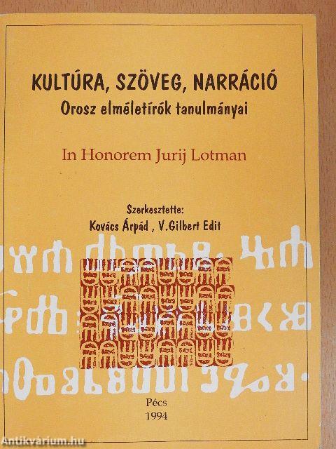 Kultúra, szöveg, narráció