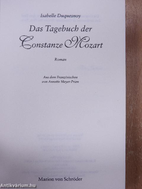 Das Tagebuch der Constanze Mozart