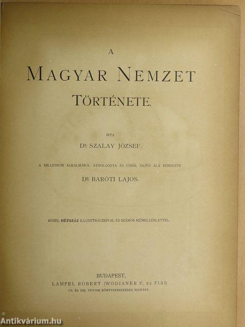 A magyar nemzet története I-IV. (rossz állapotú)