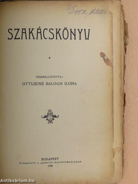 Szakácskönyv (rossz állapotú)