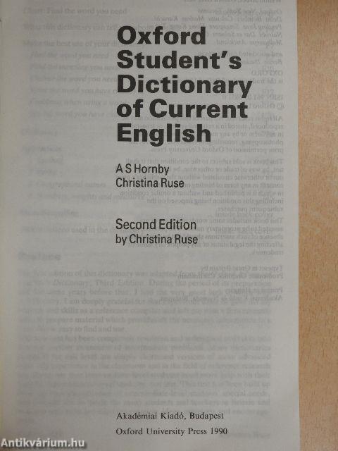 Oxford Student's Dictionary of Current English