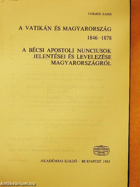 A Vatikán és Magyarország 1846-1878