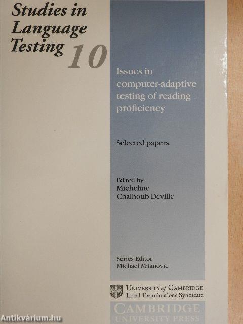 Issues in computer-adaptive testing of reading proficiency