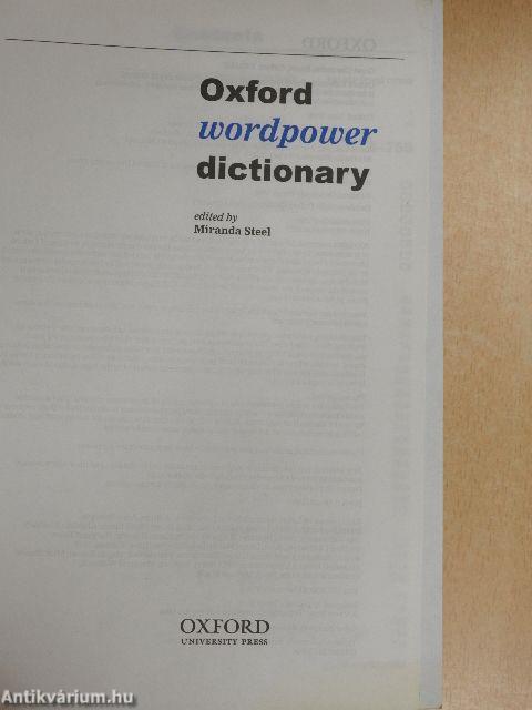 Oxford Wordpower Dictionary