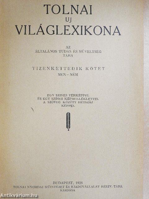 Tolnai uj világlexikona XII. (töredék)