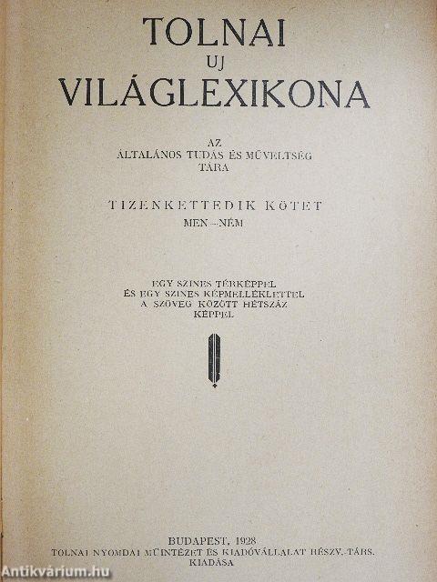 Tolnai uj világlexikona XII. (töredék)