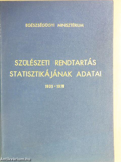 Szülészeti rendtartás statisztikájának adatai