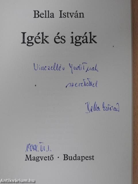 Igék és igák (dedikált példány)
