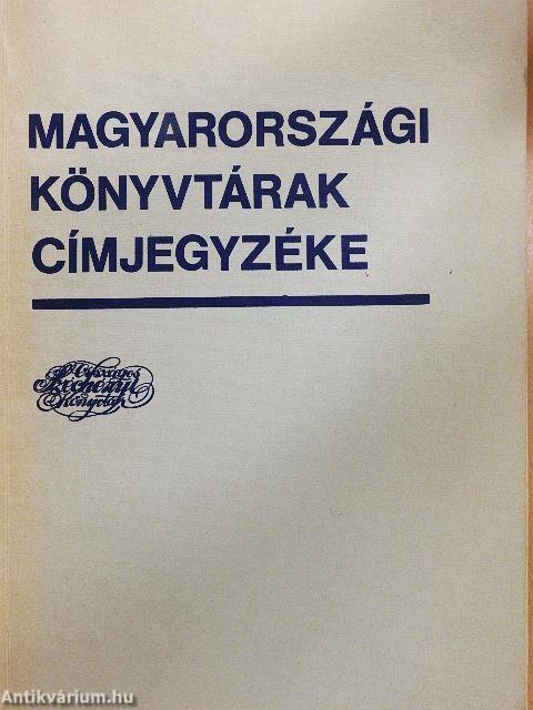 Magyarországi könyvtárak címjegyzéke