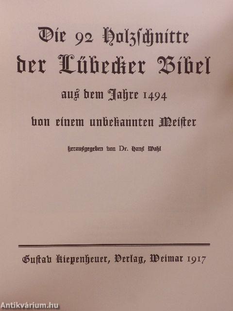 Die 92 Holzschnitte der Lübecker Bibel (gótbetűs)