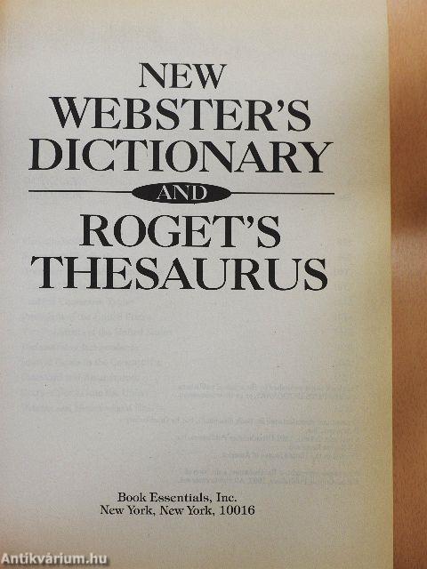 New Webster's Dictionary and Roget's Thesaurus