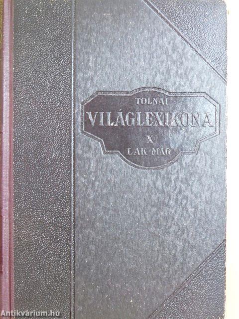 Tolnai uj világlexikona X. (töredék)