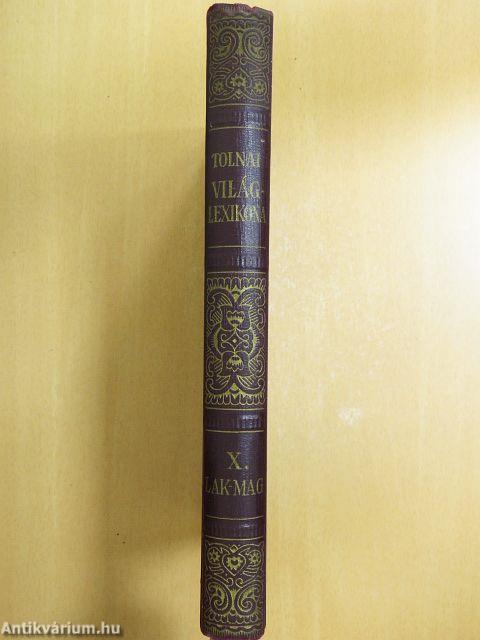 Tolnai uj világlexikona X. (töredék)